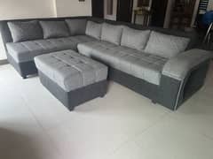 Modern L-Shape sofa with foot rest (ottoman)
