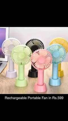 Potable Fan With Stand and Charging lead