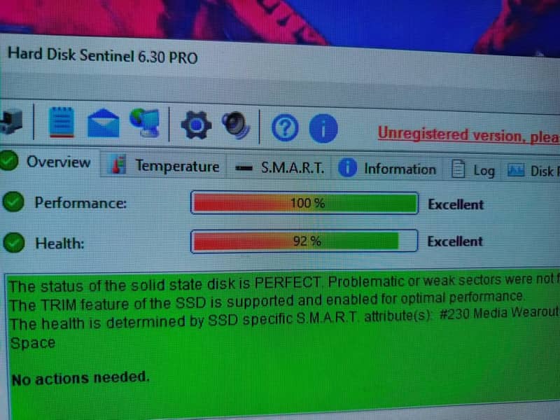 Wd green 240GB sata ssd 92% health 100% perf 2