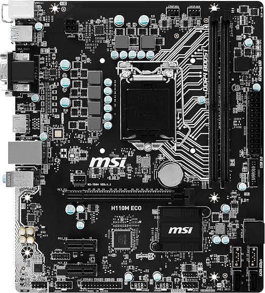 MSI H110 Motherboard with i3 6 generation processor 4Gb DDR 4 Raam 0