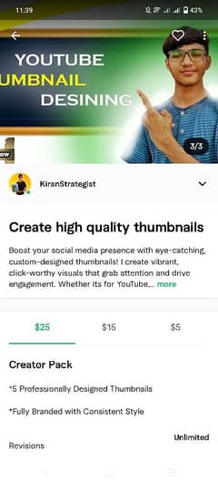 High Quality Eye Catching Thumbnails