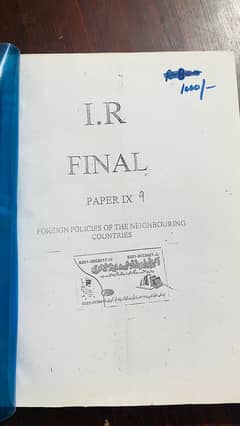 MA International Relation notes