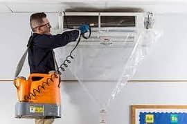 AC Split Pressure Washer Cleaning