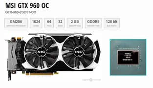 MSI GTX 960 2 GB OC DDR5 Mob#03160020092