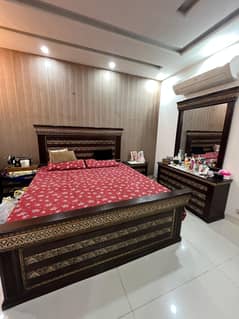 chiniyoti bedset with carving | pure wooden just like new