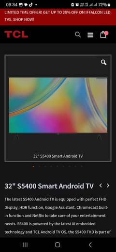 TcL smart Led 32 inch