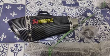 Akrapovic exhaust with bend pipe