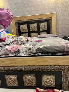 fiber bed with beautiful carving | bed | bedset | doublebed