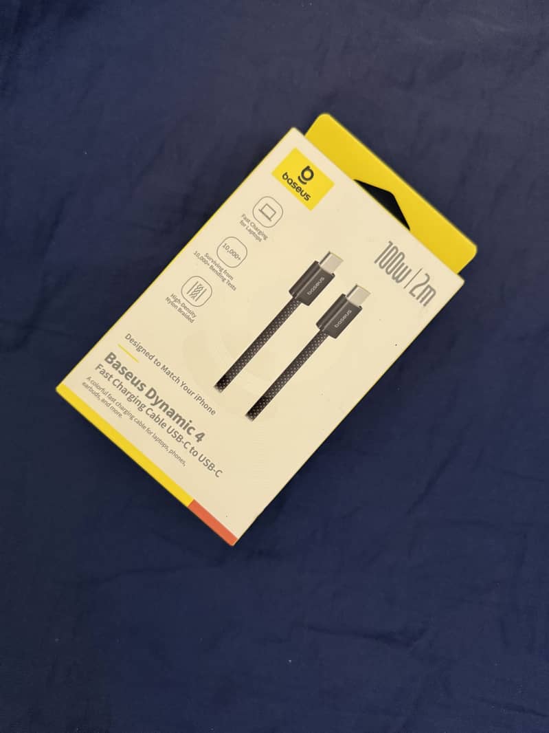 Baseus dynamic 4 100 watt type c to c cable for iPhone/andriod 1