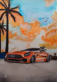 Mercedes painting for sale