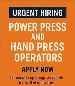 Power Press  and Hand press Operator