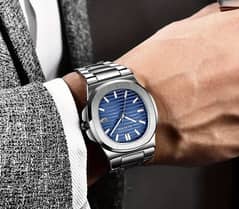 Bangwei Stainless Steel Quartz Watch for Men
