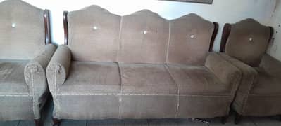 heavy solid wooden sofa
