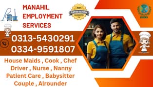 Maids / House Maids / Chef / House Cook / Baby Sitter maid available