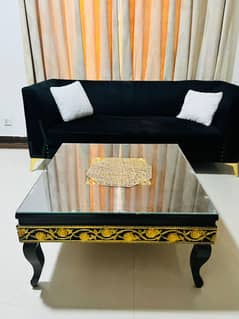 Stylish Glass-Top Center Table – Affordable & Decorative