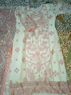 pure reshmi sitara daga embroidery dress