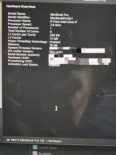 MacBook Pro 2019 (Late) Core i 7 16"inch