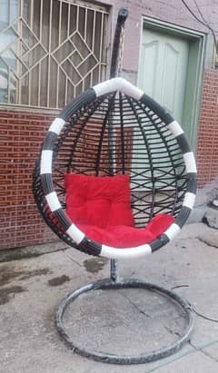 rattan swing with stand or cushion full set