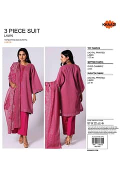 3 piece digital print lawn