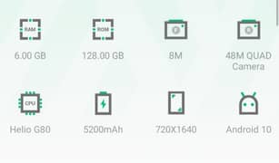 infinix note8i 6ram 128memory dual sim memory card phone with charger