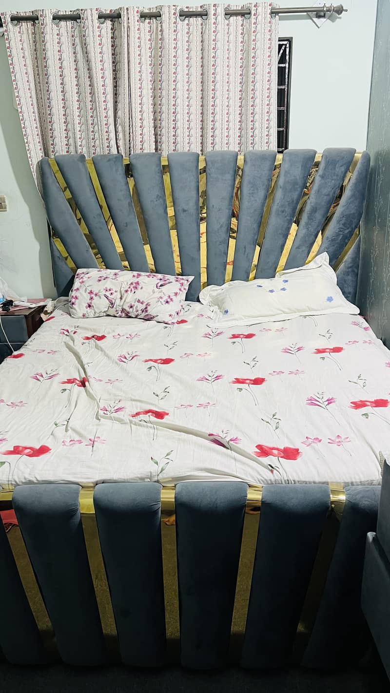 Bed set side tables two sofa dressing table 1