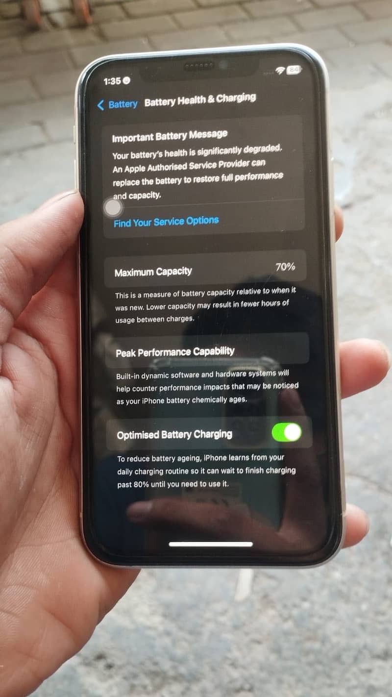 iPhone 11 jv(non pta) display message 0