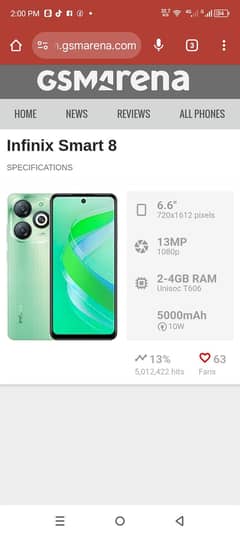 smart 8 infinix