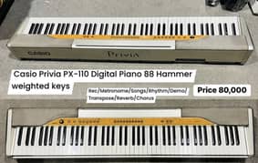 Digital Pianos 88 Hammer Weighted keys Yamaha Casio Roland Keyboards