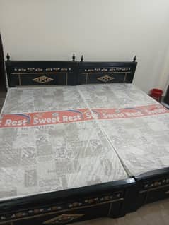 2 Single Beds With 2 New Mattress for Sale