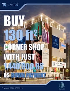 130 sqft corner shop