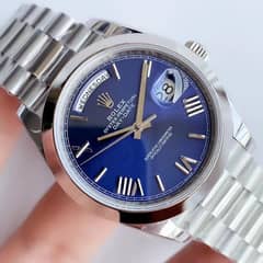 Rolex Watch Masterpiece AA DAY-DATE 41MM STAINLESS STEEL BLUE DIAL