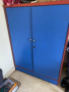 Kids wardrobe in blue & red colour