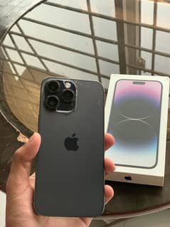 Iphone 14 pro max non pta jv 256 gb box ka sath on back crack