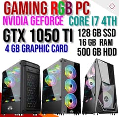 i7 4gen gaming pc for sale glass case
