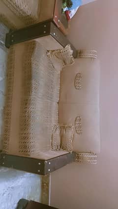 sofa sat 3pic broun poshes