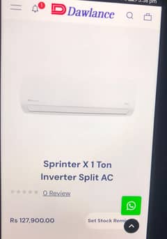 Dawlance sprinter 15 one ton inverter ac
