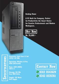 Dell Core i5 Desktop | 12 GB RAM | Ready for Office,  Graphics & More