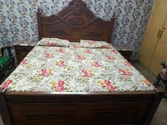 Solid Wooden Bed – Gently Used, Great Condition