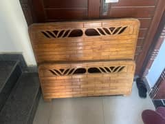 used single wooden bed