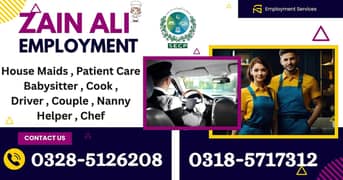 House Maids , Babysitter , Patient Care , Nurse , Driver, Maids, Cook