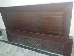 wooden king bed