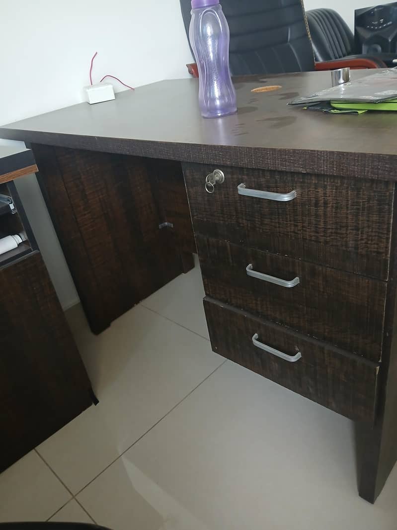 2 office tables with side tables 3