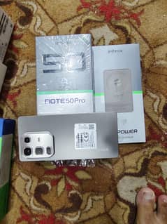 infinix note 50pro full boxx with wireless power bank 9.5/10 conditon
