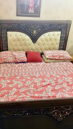 pure wood bed | king bed | double bed | heavy wooden bed