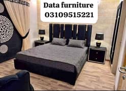 double bed, king size bed, side tables, home furniture, room furnitur