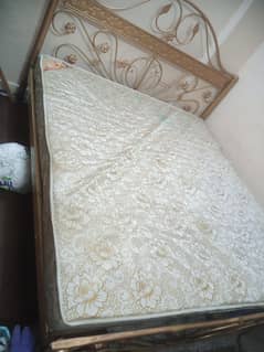 iron double bed king size with mattress