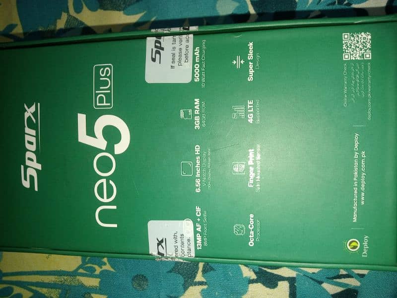 sparx neo5 plus 3/64 Android version 12 fingerprint 1