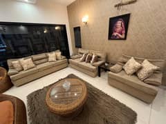 7 seater sofaset molty foam used | comfy | pure wooden