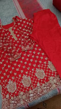 red dress beautiful moti kam party wear