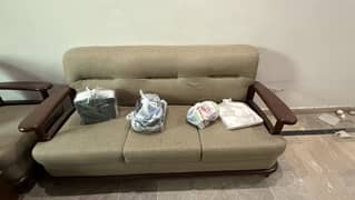 5 seater sofa set - wood Tahli